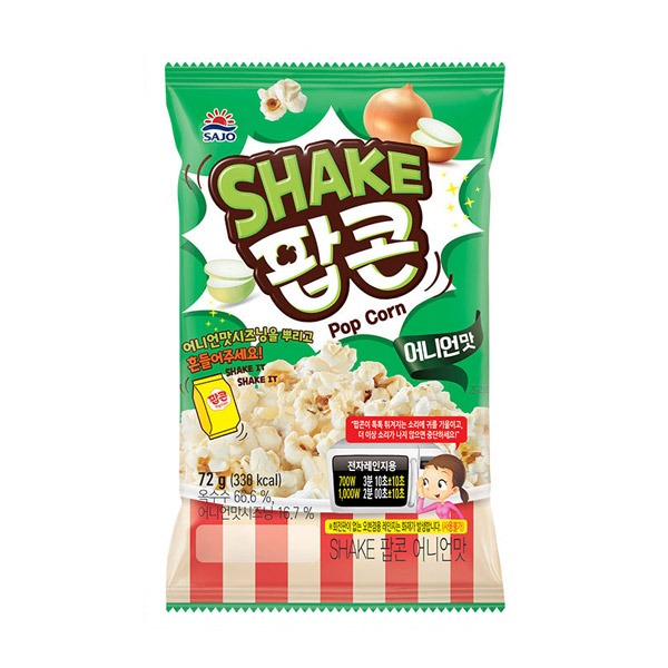 [사조] 로하이 쉐이크 팝콘 어니언맛 72g